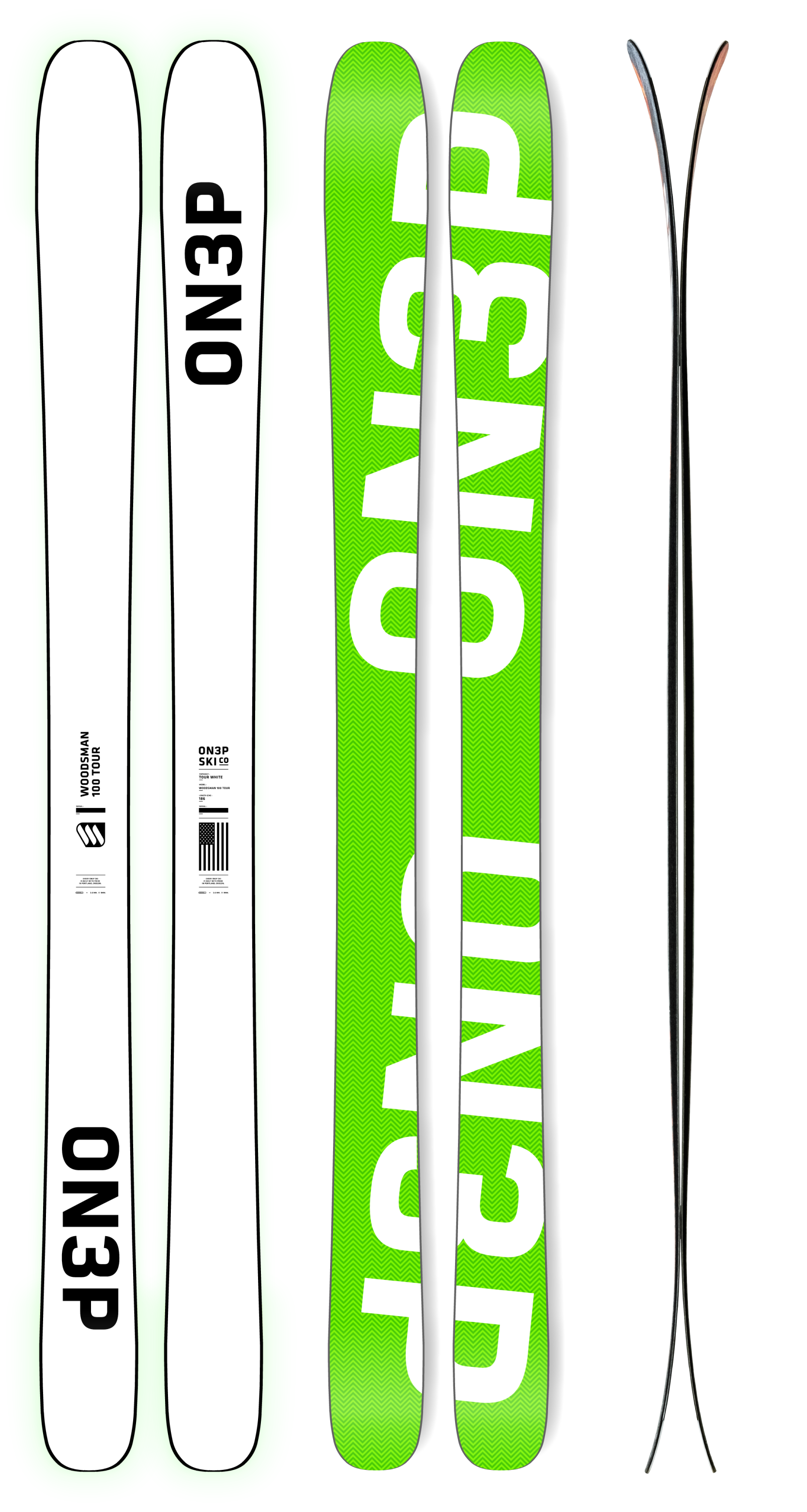 2024 ON3P - WOODSMAN 100 TOUR - All Mountain Touring Skis – ON3P Skis