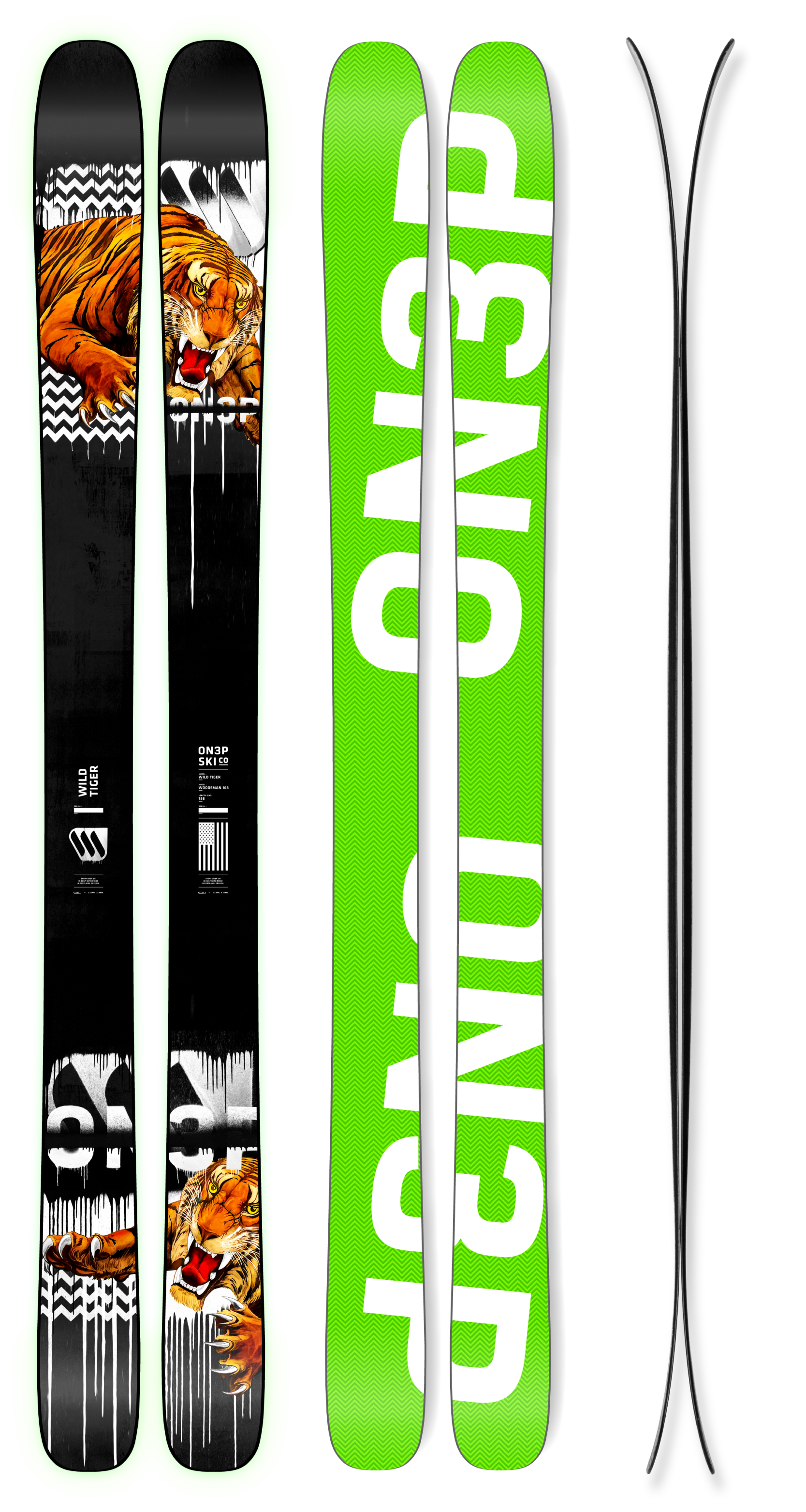 2026 ON3P - WOODSMAN 108 - All Mountain Freeride Skis – ON3P Skis