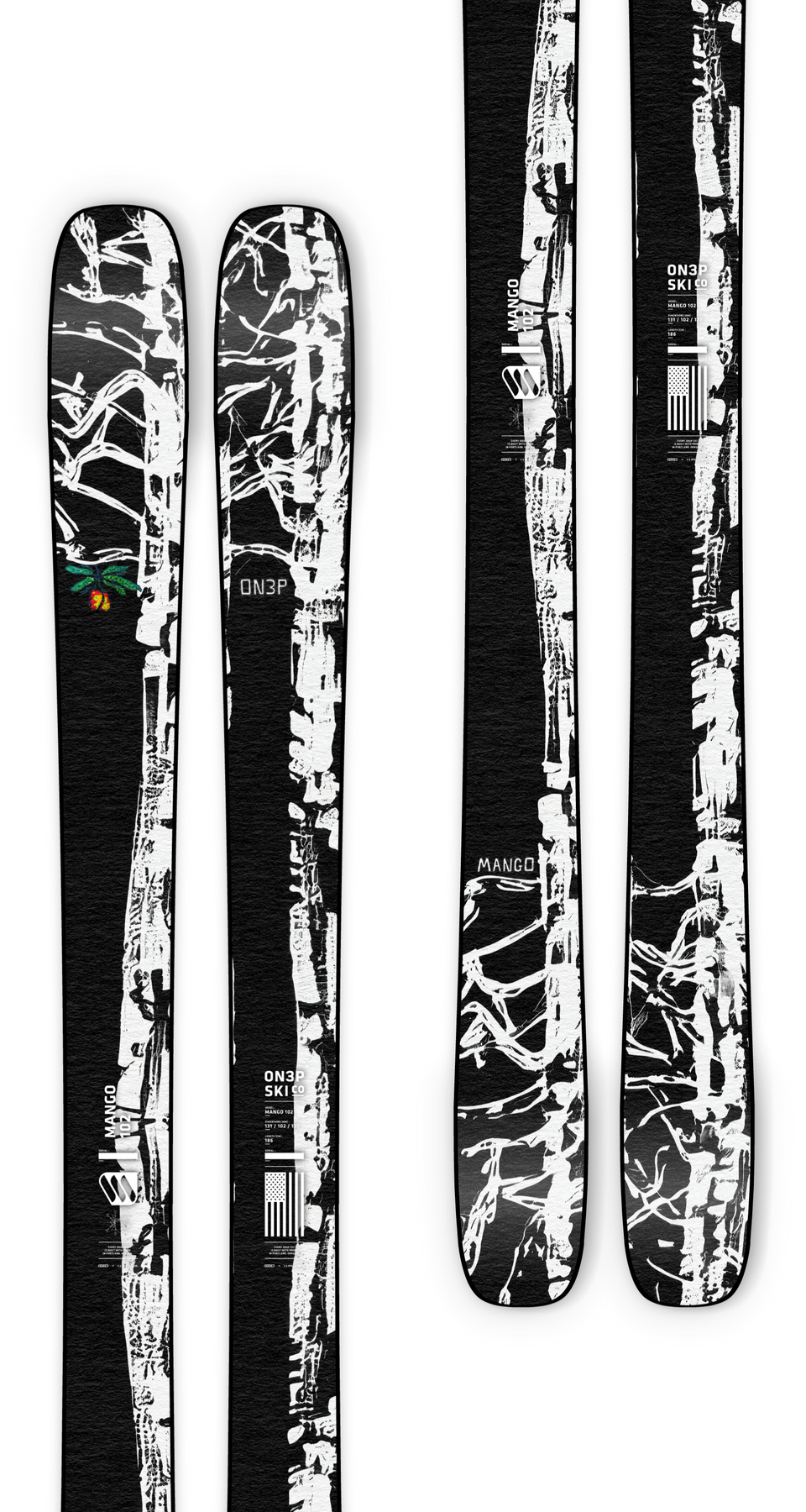 2026 ON3P Skis - MANGO 102 - FREESTYLE PARK SKIS 2026 ON3P Skis - MANGO 102 - FREESTYLE PARK SKIS